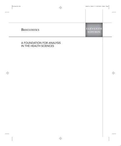 Biostatistics A Foundation for Analysis in the Health Sciences by Wayne W. Daniel ISBN: 978-1119282372