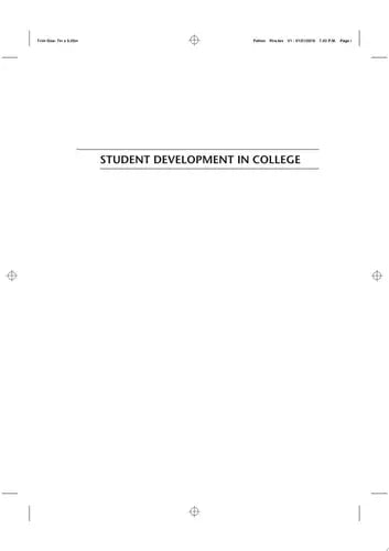 Student Development in College Theory, Research, and Practice by Lori D. Patton ISBN: 978-1118821817