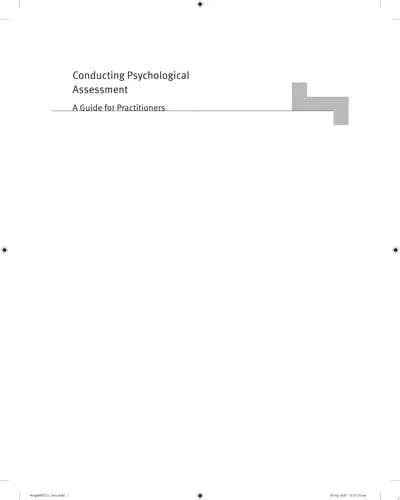 Conducting Psychological Assessment A Guide for Practitioners by A. Jordan Wright ISBN: 978-1119687221