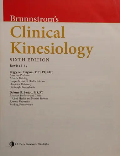 Brunnstrom's Clinical Kinesiology by Peggy A. Houglum 978-0803623521
