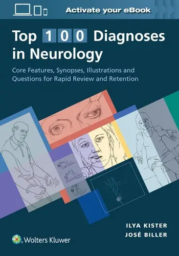 Top 100 Diagnoses in Neurology Core Features, Synopses, Illustrations and Questions for Rapid Review and Retention by Ilya Kister ISBN: 978-1975121112