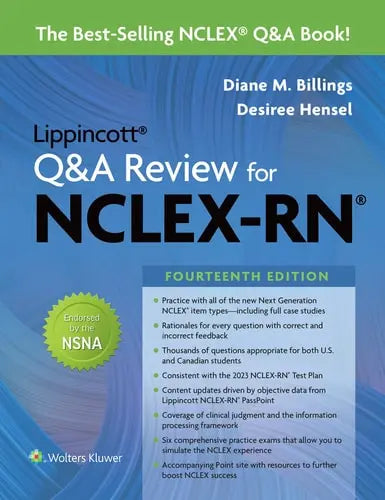 Lippincott Q&A Review for NCLEX-RN by Diane Billings ISBN: 978-1975180386